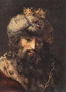 REMBRANDT Harmenszoon van Rijn David and Uriah (detail oil painting on canvas